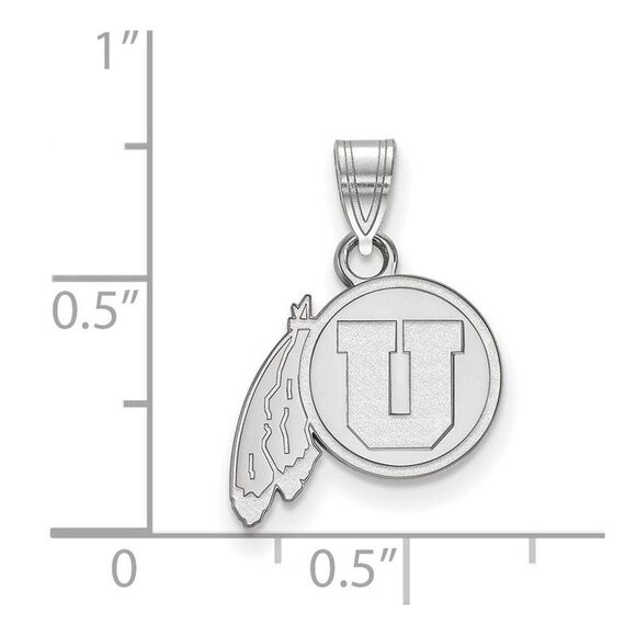 Sterling Silver U. of Utah Small Pendant - Picture 2 of 3